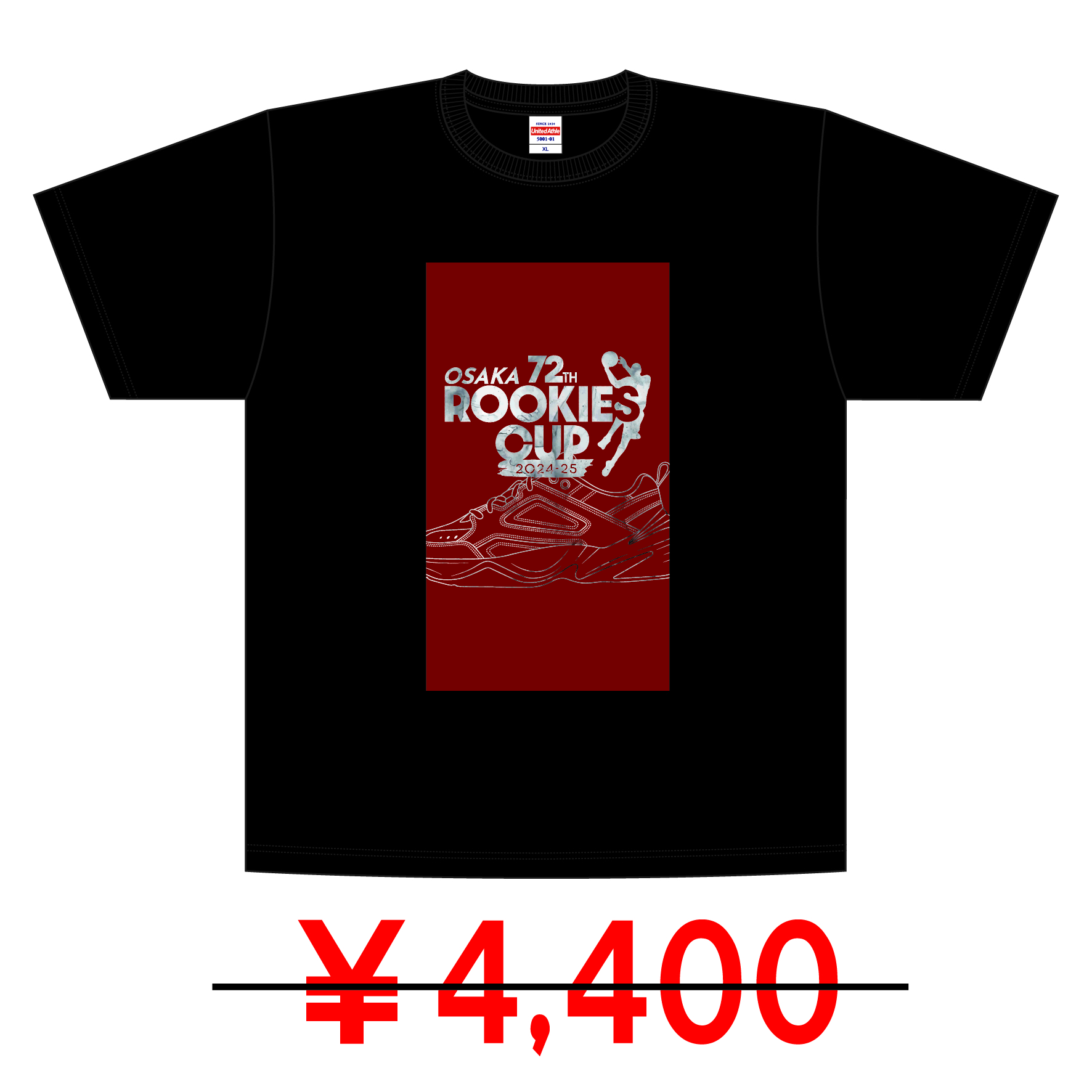 イラストTシャツ[ブラック]■大阪ルーキーズカップ2024-25■