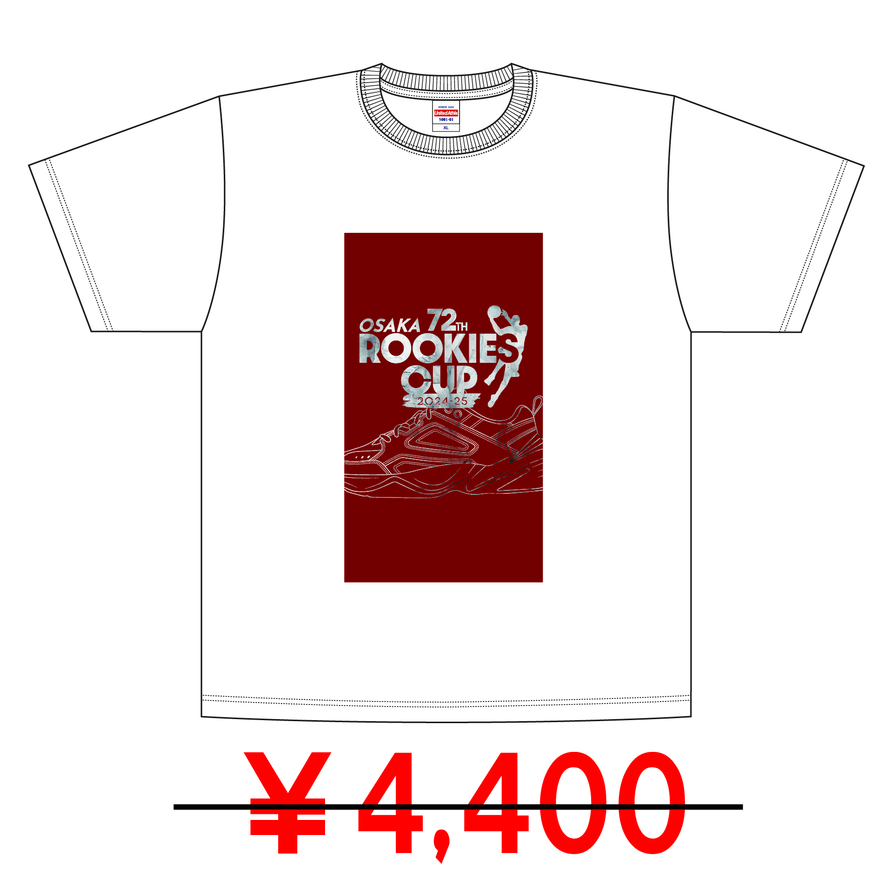 イラストTシャツ[ホワイト]■大阪ルーキーズカップ2024-25■
