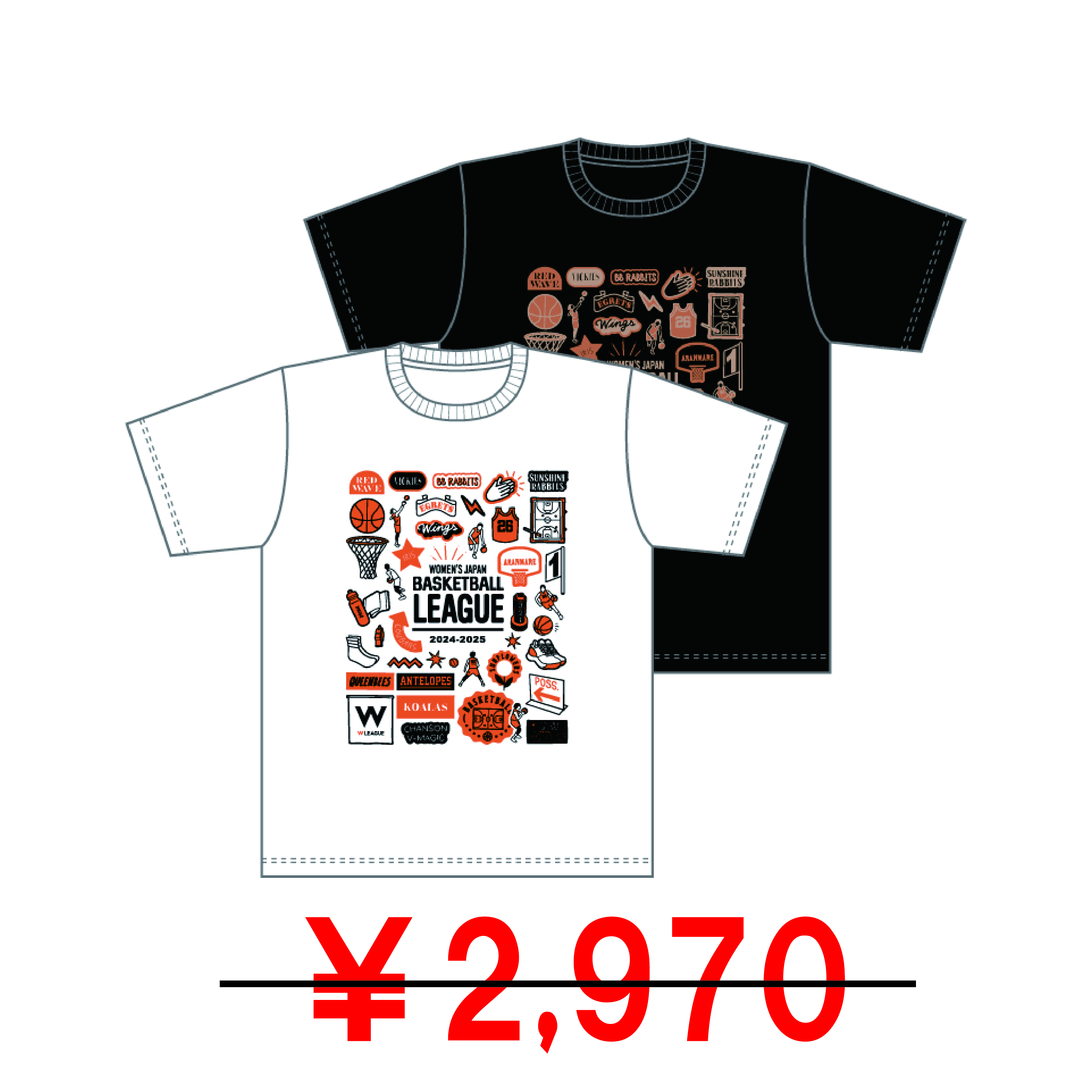 Wリーグ■2024-25シーズン■オリジナルデザインTシャツ