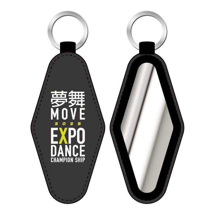ブラックロゴミラーキーホルダー｜夢舞（MOVE）2025 OFFCIAL GOODS