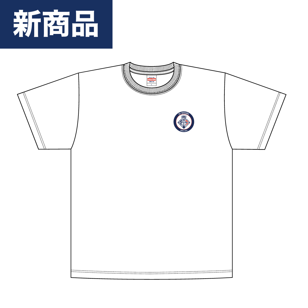 胸元ワンポイントロゴTシャツ（ホワイト）｜FC BASARA オリジナルグッズ